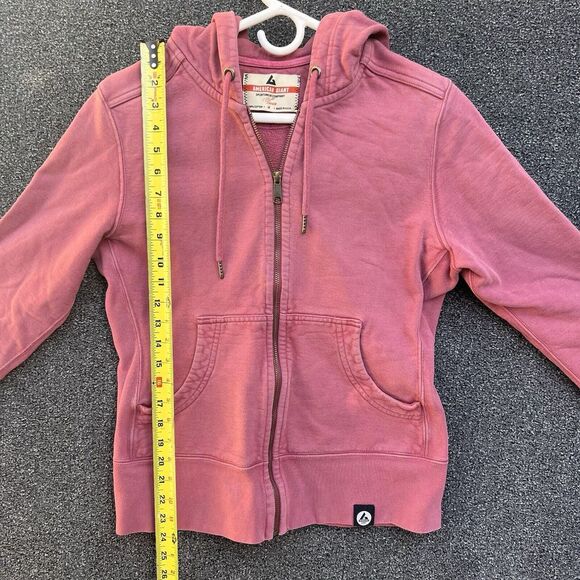 American Giant Classic Full Zip Sweatshirt Hoodie Size Medium Salmon Pink - Picture 5 of 8